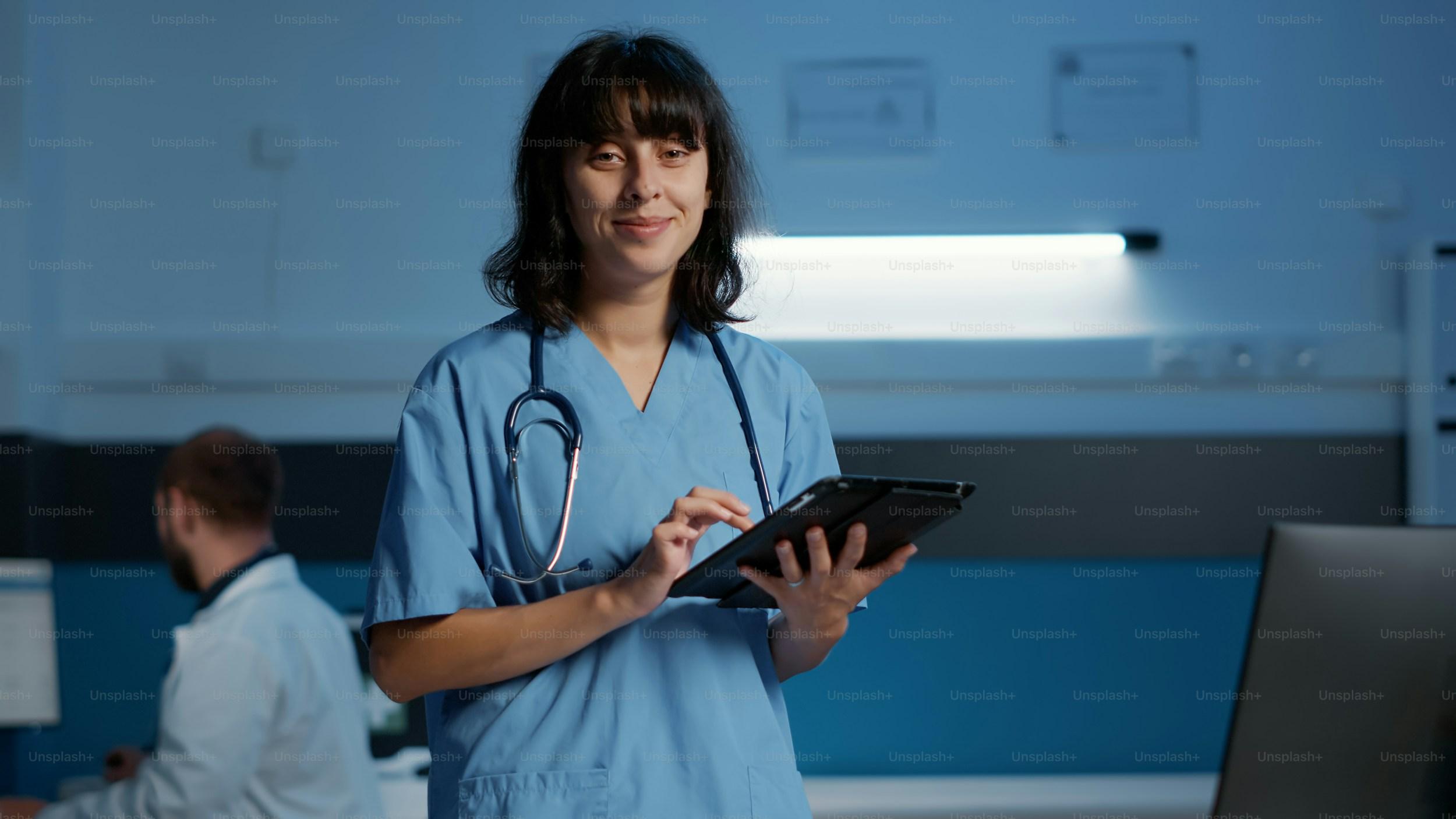 Medical professional speaking with a client