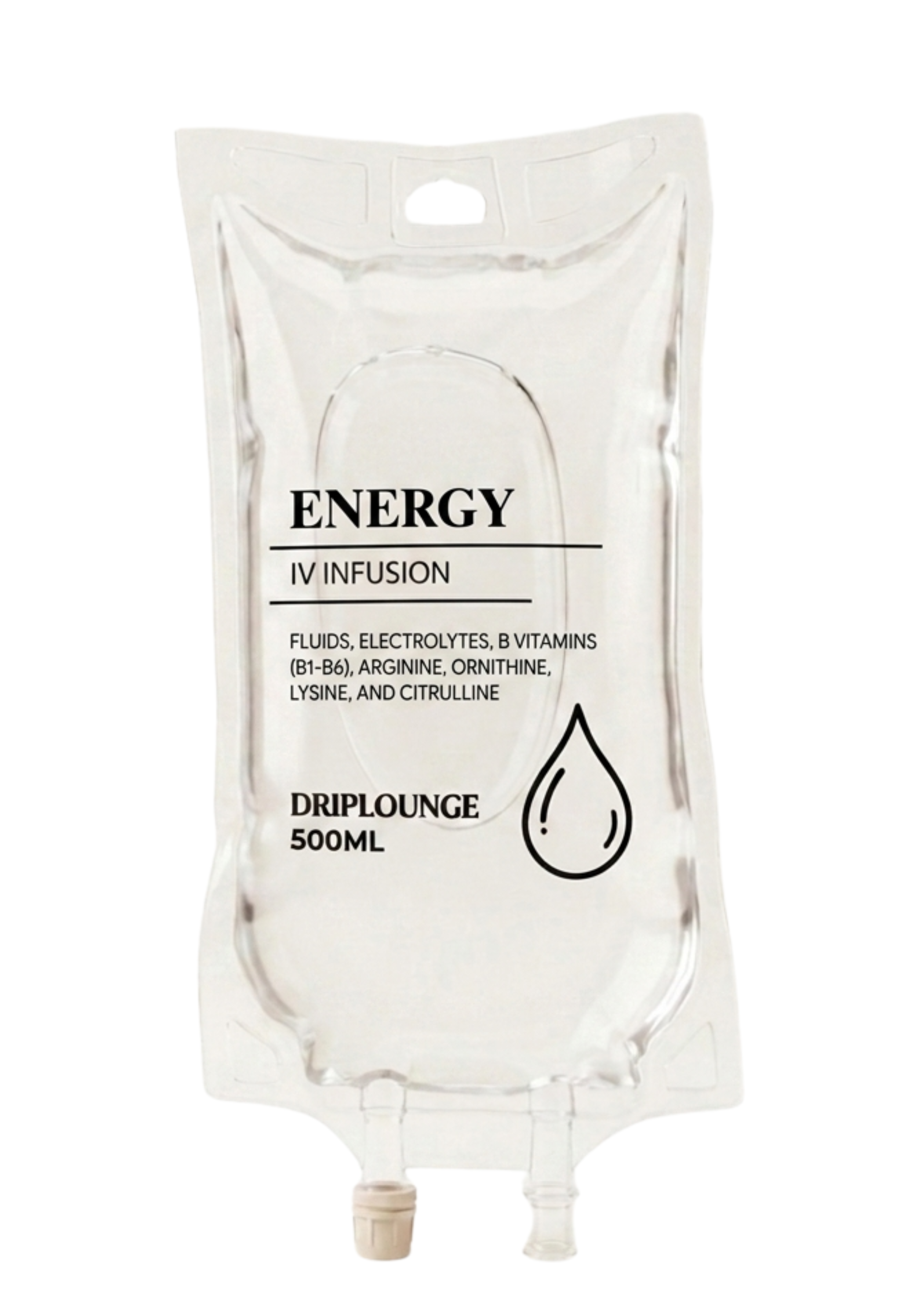 Energy IV infusion bag